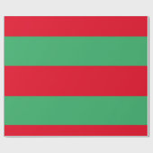 Groen Rood Gestreept Kerstvakantie Kleurenblok Cadeaupapier (Vlak)