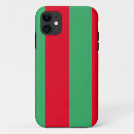 Groen Rood Gestreept Kerstvakantie Kleurenblok Case-Mate iPhone Case