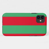 Groen Rood Gestreept Kerstvakantie Kleurenblok Case-Mate iPhone Case (Achterkant (horizontaal))