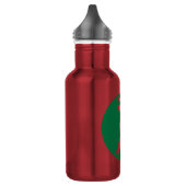Groen rood Golfer Golf gepersonaliseerd Waterfles (Links)