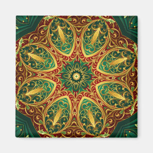 Groen Rood Goud Decoratieve Kerstvakantie Magneet