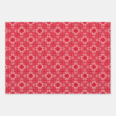 Groen, rood, goud en wit  omslagpapier inpakpapier vel (Voorkant)