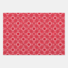 Groen, rood, goud en wit  omslagpapier inpakpapier vel