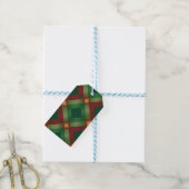 GROEN ROOD GOUD KERST RUIT PATROON CADEAULABEL (Met Touw)