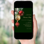 Groen rood goud kerstballen business kerstfeest kaart