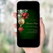 Groen rood goud kerstfeest kaart