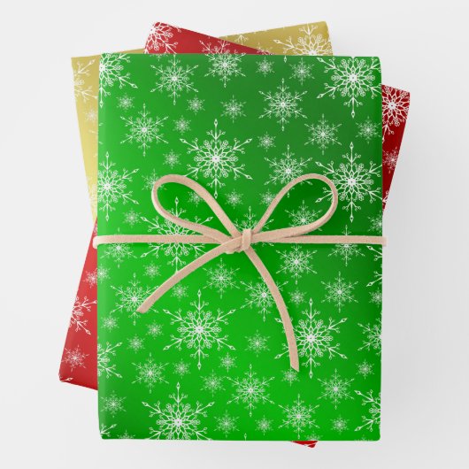 groen, rood, goud, kerstpapier, winter+patte, meer inpakpapier vel (In situ)