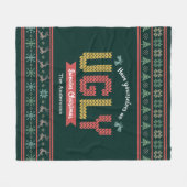 Groen Rood Goud Lelijke Kersttrui Nordic Knit Fleece Deken (Voorkant (Horizontaal))