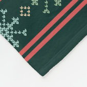 Groen Rood Goud Lelijke Kersttrui Nordic Knit Fleece Deken (Hoek)