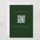 Groen rood goud QR code business Christmas Party Kaart (Achterkant)