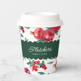 Groen & Rood Granaatappel Botanisch  Papieren Bekers