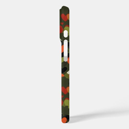 Groen rood hartpatroon Case-Mate iPhone case (Achterkant / Links)