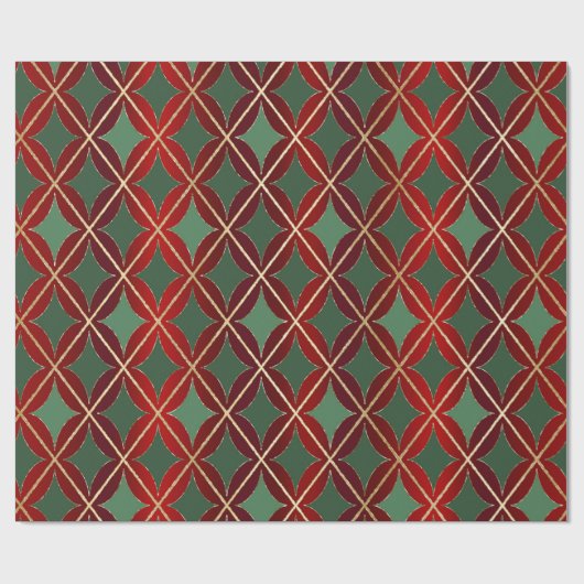 Groen rood karton voor kerstmis cadeaupapier (Vlak)