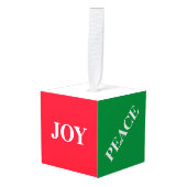 Groen & rood Kerstmis Decoratie (Voorkant hoekig)