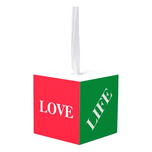 Groen & rood Kerstmis Decoratie (Achter hoekig)