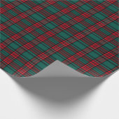 Groen & Rood Kerstmis Plaid Klassiek Verpakkingsdo Cadeaupapier (Hoek)