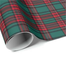 Groen & Rood Kerstmis Plaid Klassiek Verpakkingsdo Cadeaupapier