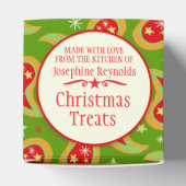 groen rood Kerstmis ster paisley geschenkdoos Bedankdoosjes (Bovenkant)