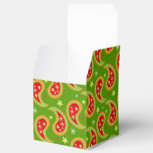 groen rood Kerstmis ster paisley geschenkdoos Bedankdoosjes (Geopend)