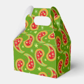 Groen rood Kerstmis ster paisley geschenkdoos Bedankdoosjes (Achterkant)