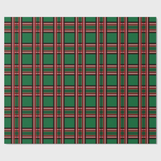 Groen rood kerstpantserpapier cadeaupapier (Vlak)