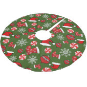 Groen rood kerstpatroon kerstboom rok (Gekanteld)
