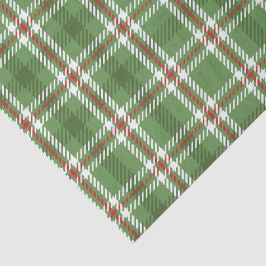 Groen Rood Kerstspel Patroon Tissuepapier (Detail)