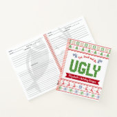 Groen Rood Lelijke Kersttrui Recept Kookboek Notitieboek (Binnen)