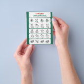 Groen Rood Leuk Kerstmis Zelfde en Verschillend Flyer (Hand)