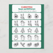 Groen Rood Leuk Kerstmis Zelfde en Verschillend