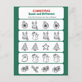 Groen Rood Leuk Kerstmis Zelfde en Verschillend Flyer