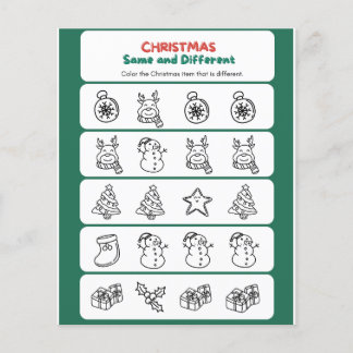Groen Rood Leuk Kerstmis Zelfde en Verschillend Flyer