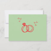Groen Rood Met De Hand Getekend Hart Whimsical Huw Save The Date (Achterkant)