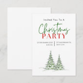 Groen Rood Modern Kerstfeest Kaart (Voorkant / Achterkant)