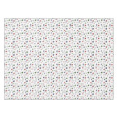 Groen Rood Navy Zilveren Sterren op Wit Tafelkleed (Voorkant (Horizontaal))