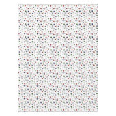 Groen Rood Navy Zilveren Sterren op Wit Tafelkleed (Voorkant)