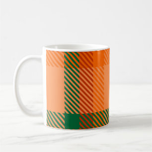 Groen, rood, Oranje en beige Tartan, Schotse speld Koffiemok