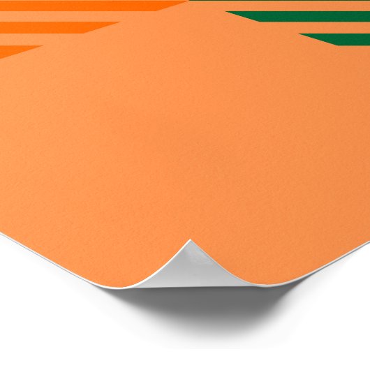 Groen, rood, Oranje en beige Tartan, Schotse speld Poster (Hoek)