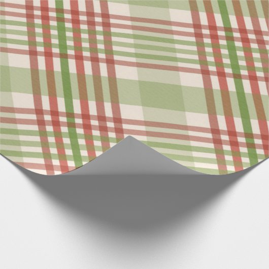 Groen rood patroon met kerstcadeaupapier cadeaupapier (Hoek)