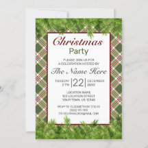 Groen Rood Plaid Pine Tak Vrolijk Kerstfeest