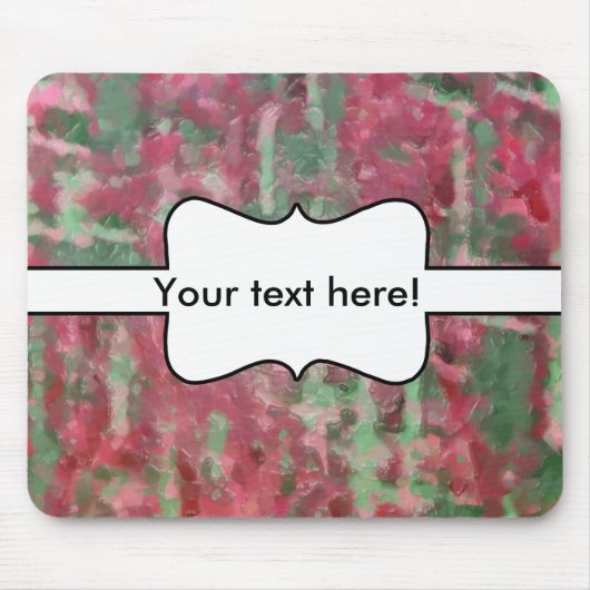 Groen rood plastic abstract ontwerp muismat (Voorkant)