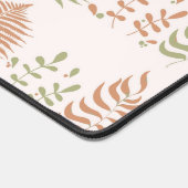 Groen Rood Retro  Bladpatroon Bureaumat (Hoek)