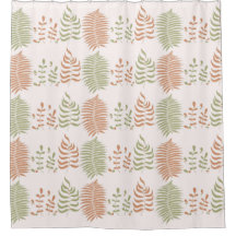 Groen Rood Retro  Bladpatroon