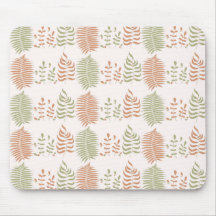 Groen Rood Retro  Bladpatroon