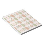 Groen Rood Retro Bladpatroon Notitieblok (Schuin)