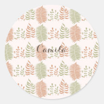 Groen Rood Retro  Bladpatroon