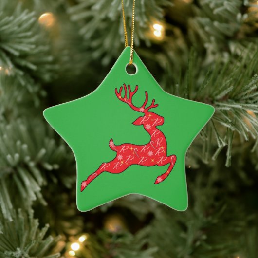 Groen & Rood Rudolph - Ornament (De Reinders) (Boom)