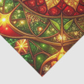 Groen Rood Sierpapier Kerst Tissue Papier (Detail)