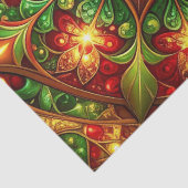 Groen Rood Sierpapier Kerst Tissue Papier (Detail)