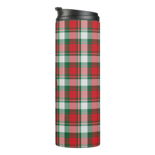 Groen rood speldenmonogram thermosbeker (Geroteerd rechts)